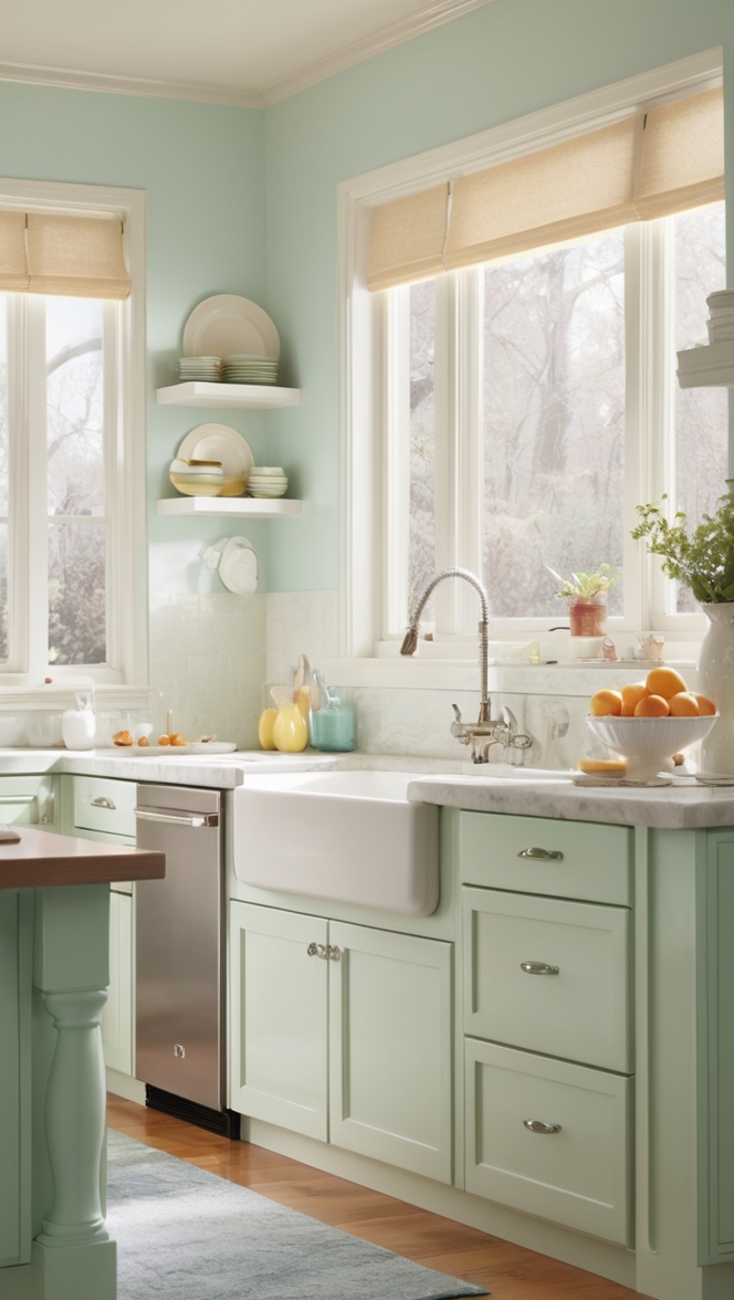 Kitchen remodel, High-gloss cabinets, Shiny kitchen upgrade, Gloss enamel paint, Reflective kitchen surfaces