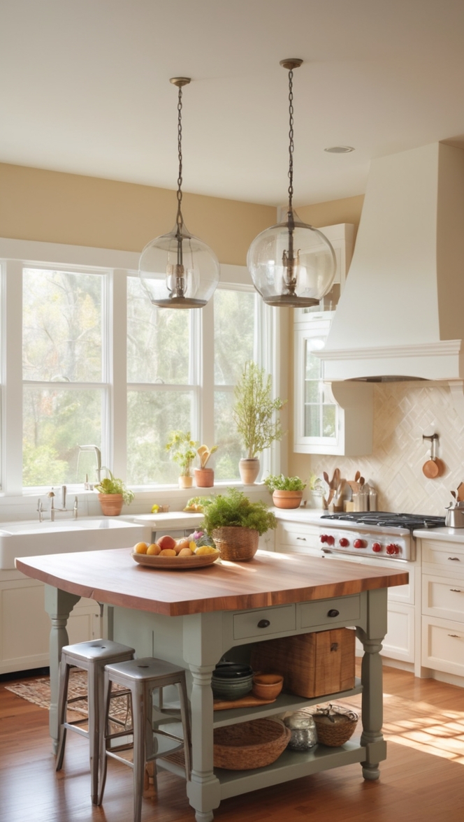 wood kitchen island, kitchen island design, custom kitchen island, kitchen island ideas, rustic kitchen island