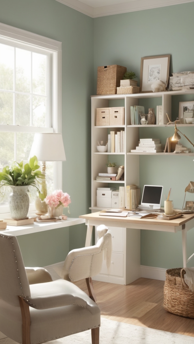 home office design, contemporary workspace, productive workspace, stylish home office, organized work environment