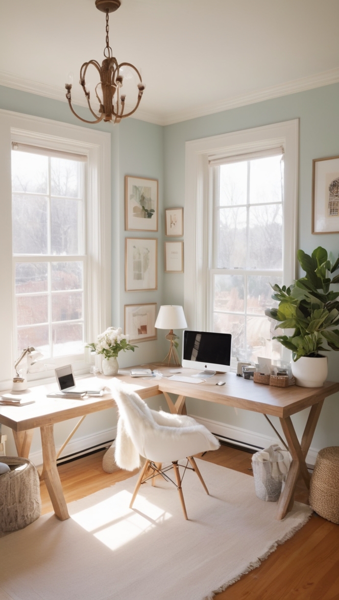 home office design, contemporary workspace, productive workspace, stylish home office, organized work environment