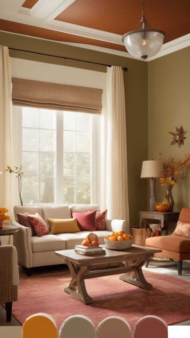 deep red lipstick, burgundy sweater, forest green dress, bronze eyeshadow, plum jacket