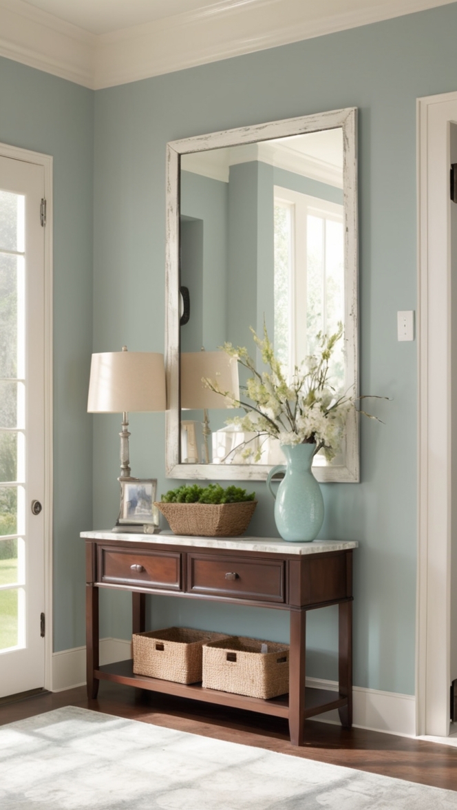 entryway mirror, foyer mirror, hallway mirror, wall mirror, decorative mirror