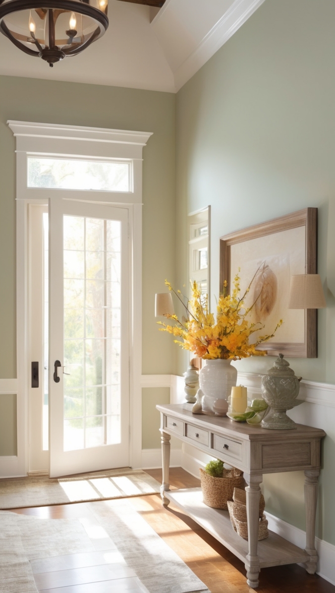 home decor console table, entryway table decor, foyer table decor, hallway table decor, modern entryway table