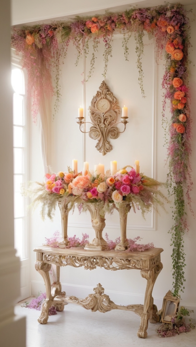 home decor console table, entryway table decor, foyer table decor, hallway table decor, modern entryway table