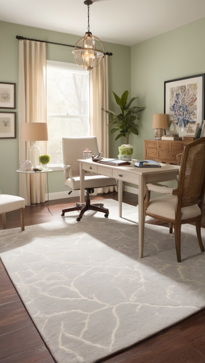 home office rugs, cozy office decor, office area rug, home workspace rug, stylish home office rug