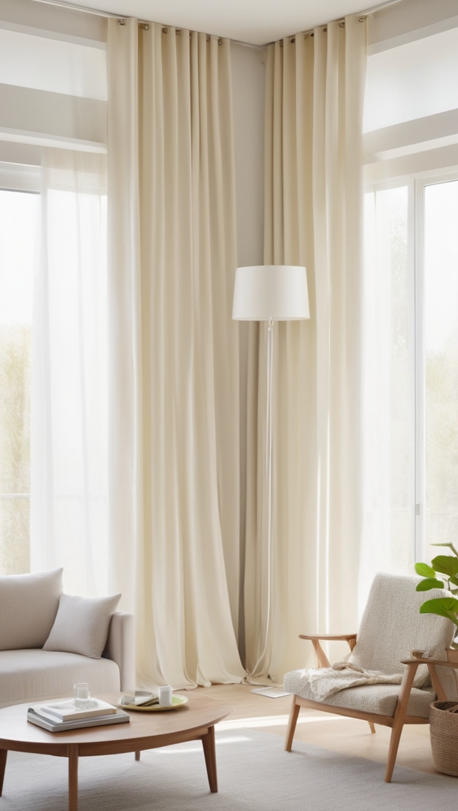 curtains for modern living room, modern window treatments, luxury curtains for living room, high-end curtain designs, designer living room curtains