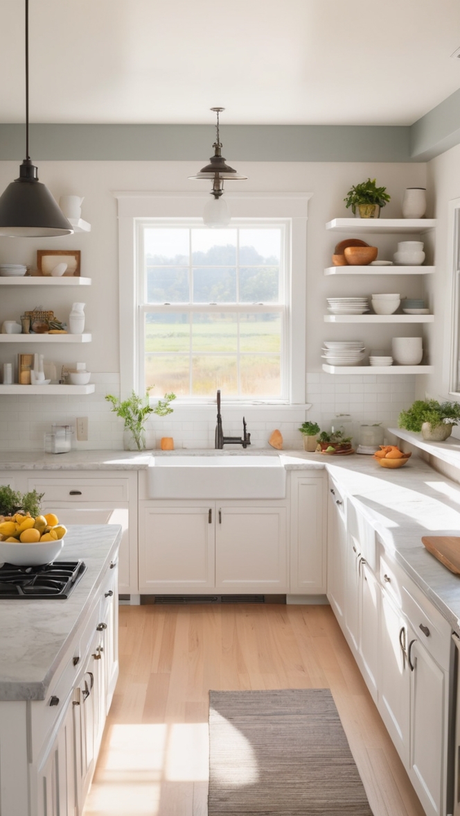 modern farmhouse kitchen renovation, modern rustic kitchen design, farmhouse style kitchen ideas, contemporary farmhouse kitchen, modern farmhouse kitchen lighting