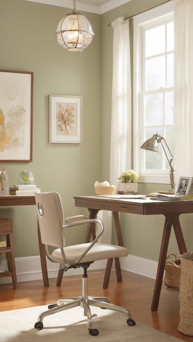 neutral home office decor, cozy home office ideas, stylish home office design, modern home office furniture, minimalist home office setup