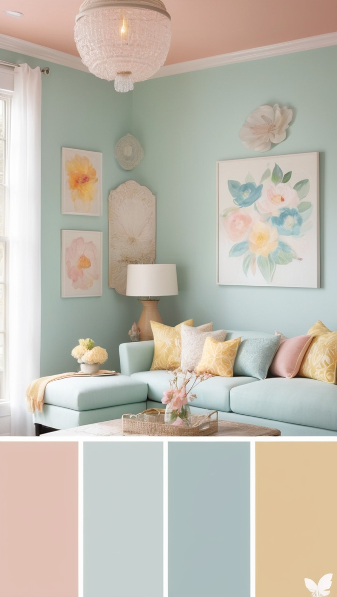 pastel color swatches, pastel color scheme, pastel color chart, pastel color palette ideas, pastel color combinations