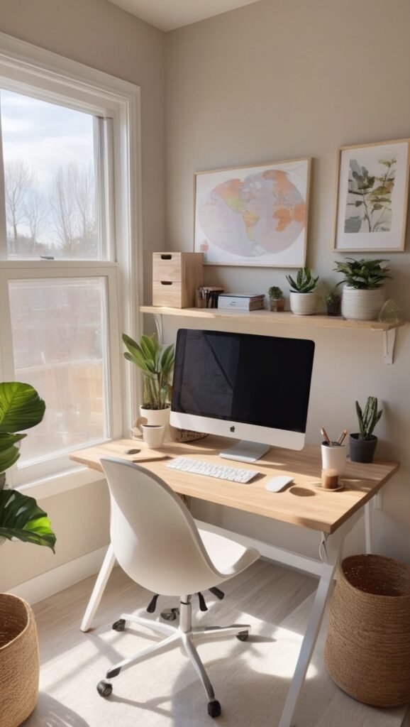 My Favorite Way to Style White Alabaster Farmhouse Home Office Ideas ...
