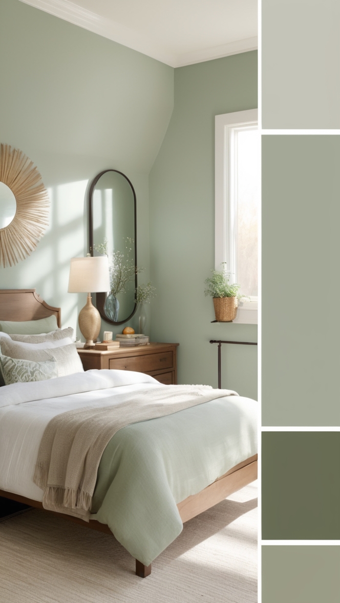 Sage Green wallpaper, Sage Green kitchen, Sage Green living room, Sage Green bedroom, Sage Green paint