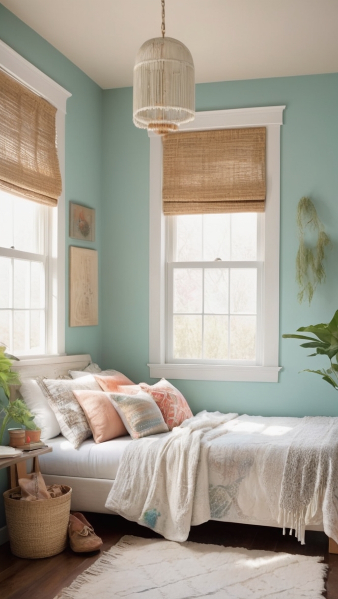 boho chic decor, bohemian style bedroom, boho bedroom furniture, boho bedding, eclectic bedroom design