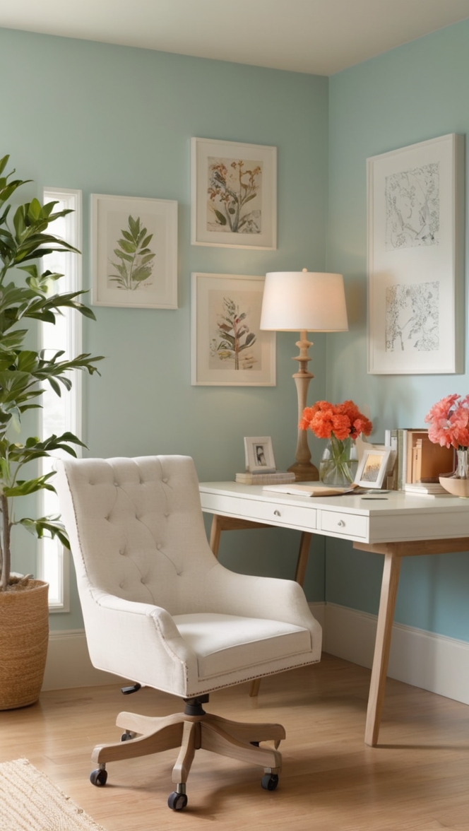 cozy home workspace, home office design, guest bedroom ideas, stylish home office, cozy work-from-home