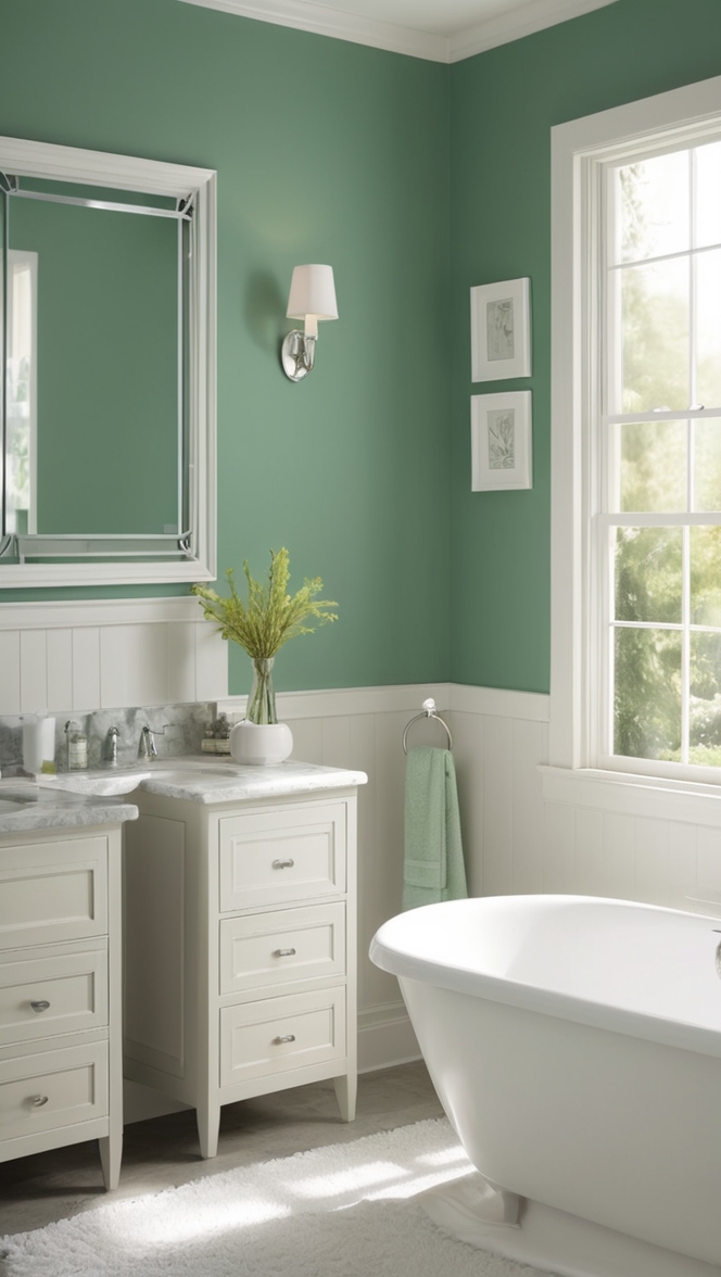 bathroom remodel , bathroom renovation , bathroom design , green tile, luxury bathroom