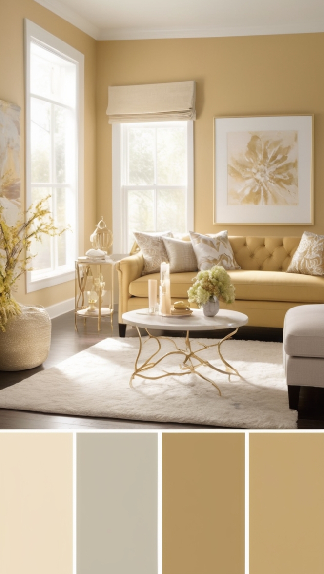 gold paint, metallic gold, gold color scheme, gold interior decor, gilded accents