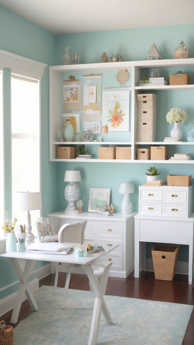 craft storage solutions, craft room organization, craft room decor ideas, home office design, workspace organization