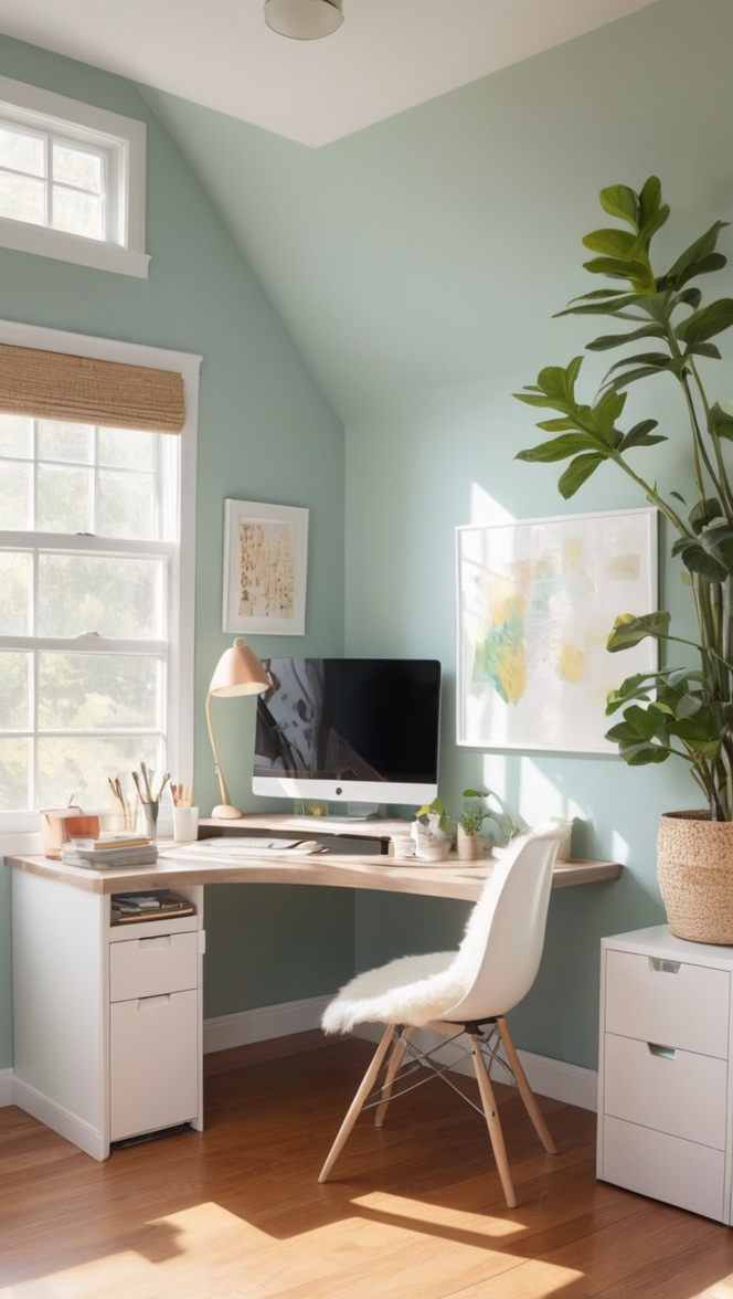 home office decor , home office design, modern home office, minimalist home office, home office organization