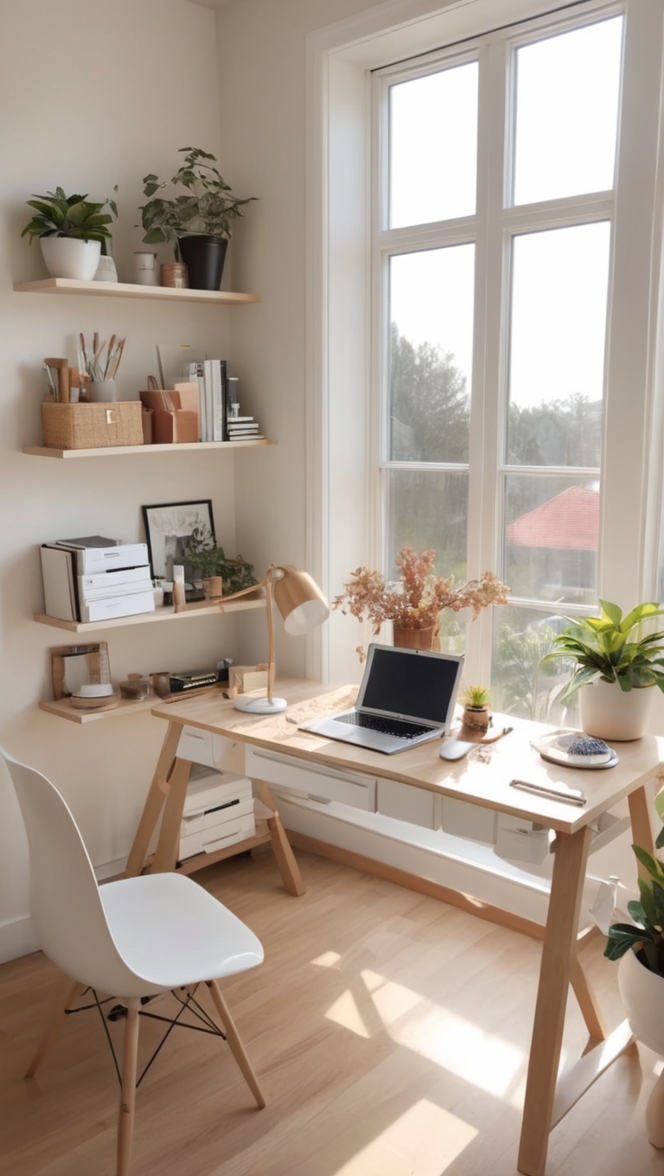 home office decor , home office design, modern home office, minimalist home office, home office organization