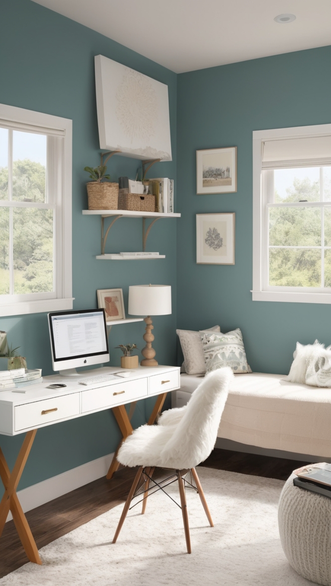 home office setup, bedroom office ideas, work from home setup, desk in bedroom, small space office