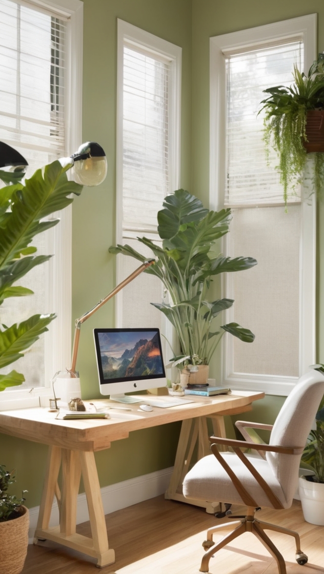 home office design, indoor plants for home office, office desk plants, work from home plants, home office decor