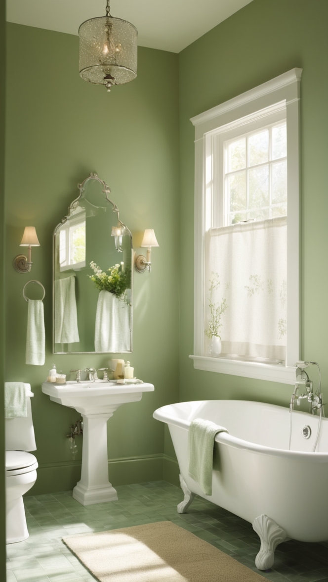 green bathroom decor, bathroom renovation ideas, luxurious bathroom accessories, modern bathroom design, stylish bathroom tiles