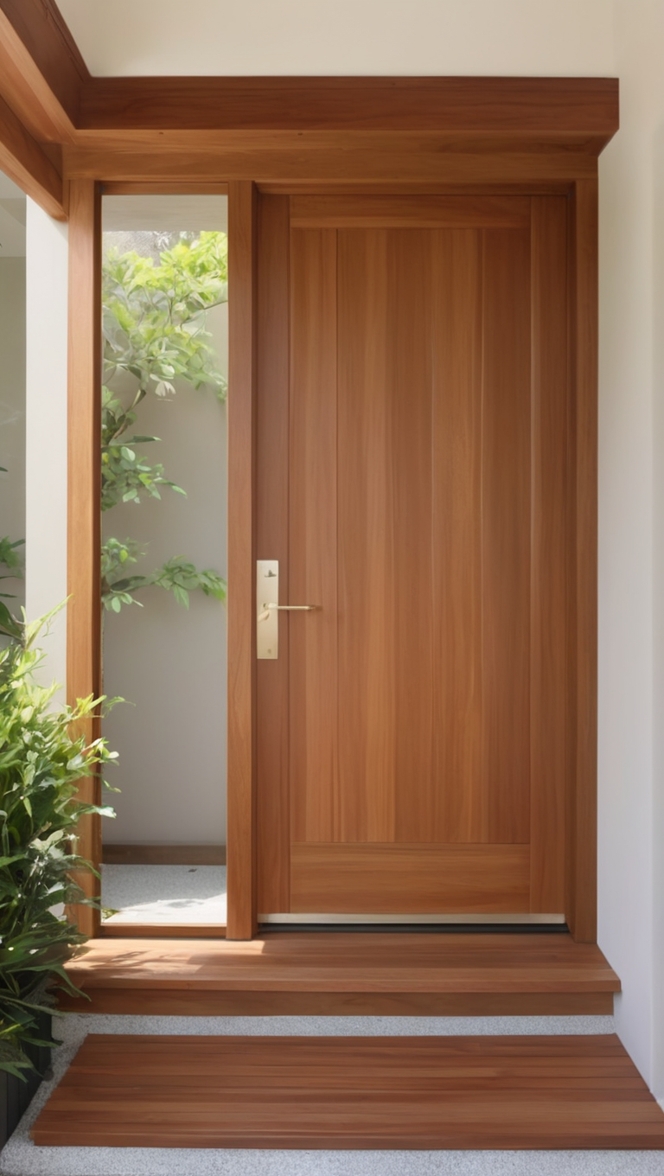 teakwood main door design, modern entrance door, teak wood door, entrance door design, modern main door