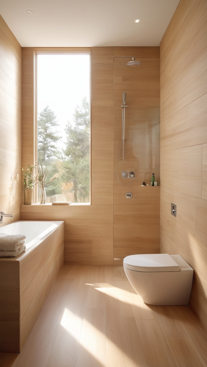 wood look tile bathroom, porcelain wood tile bathroom, wood effect tiles bathroom, wooden floor tiles bathroom, wood grain tiles bathroom