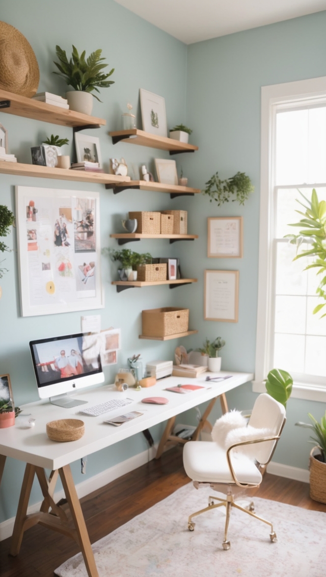 home office furniture, ergonomic office chair, dual monitor setup, standing desk, work from home essentials