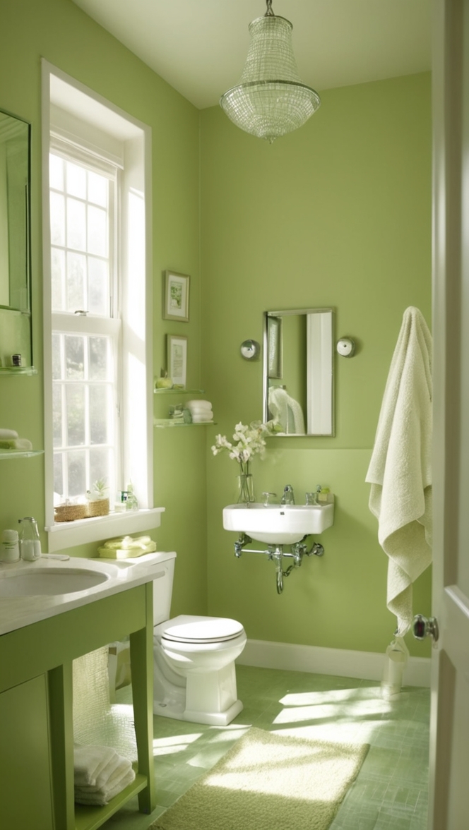 green bathroom design, modern small bathroom, small bathroom remodel ideas, small bathroom decor, bathroom renovation ideas