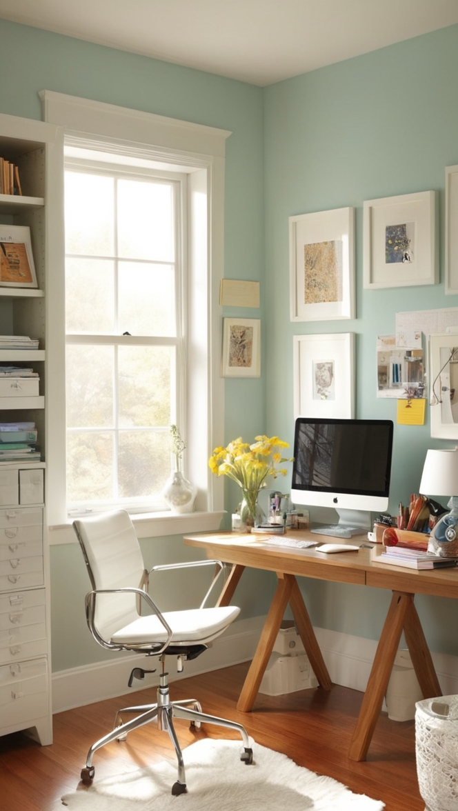 small office design, small home office decor, efficient small home office, stylish small office setup, modern office organization