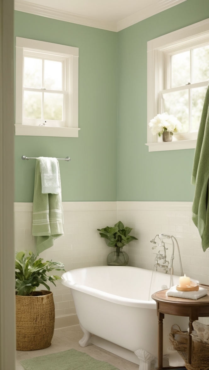 vintage bathroom remodel, green bathroom ideas, antique bathroom fixtures, retro bathroom design, old world bathroom décor