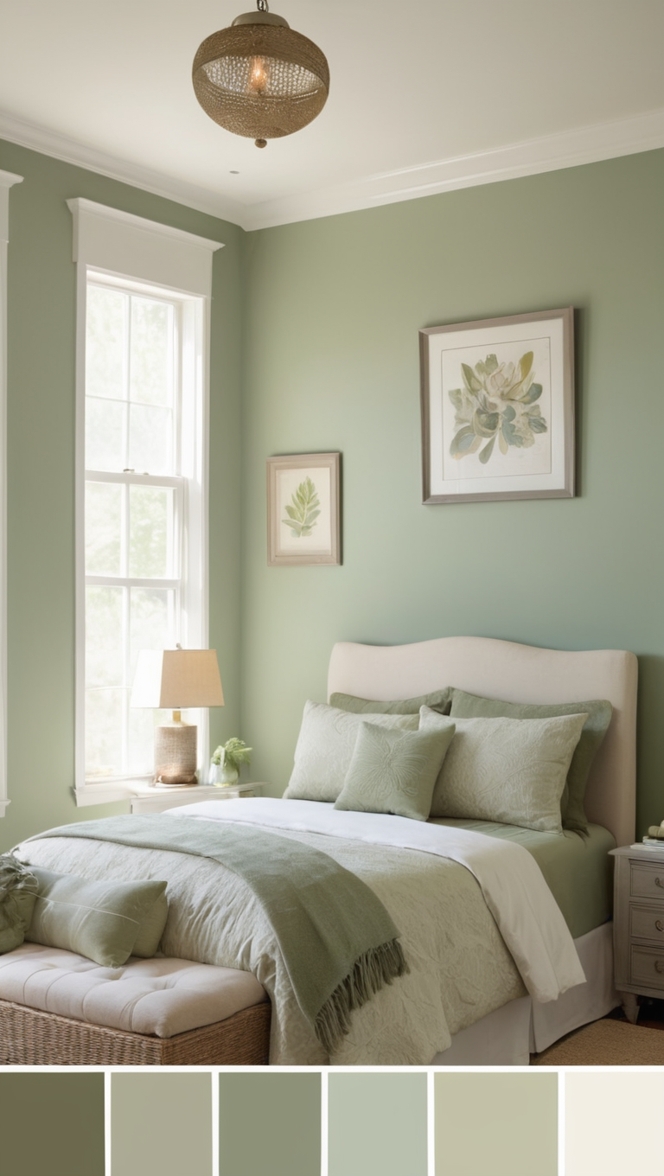 Sage Green paint colors, Sage Green decor, Sage Green wallpaper, Sage Green furniture, Sage Green interior design