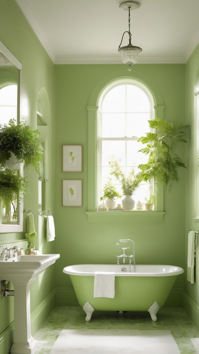 aesthetic bathroom decor, green bathroom accessories, modern bathroom design, luxury bathroom fixtures, minimalist bathroom renovation