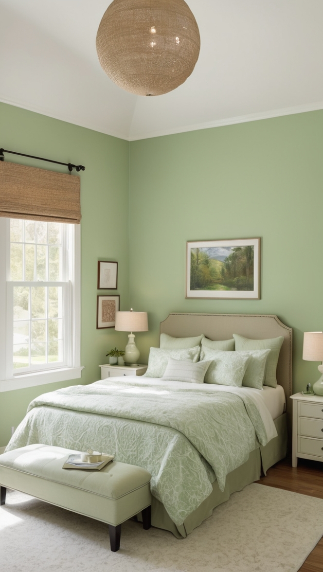 green bedroom decor, green bedroom inspiration, green bedroom design, stylish green bedroom, modern green bedroom