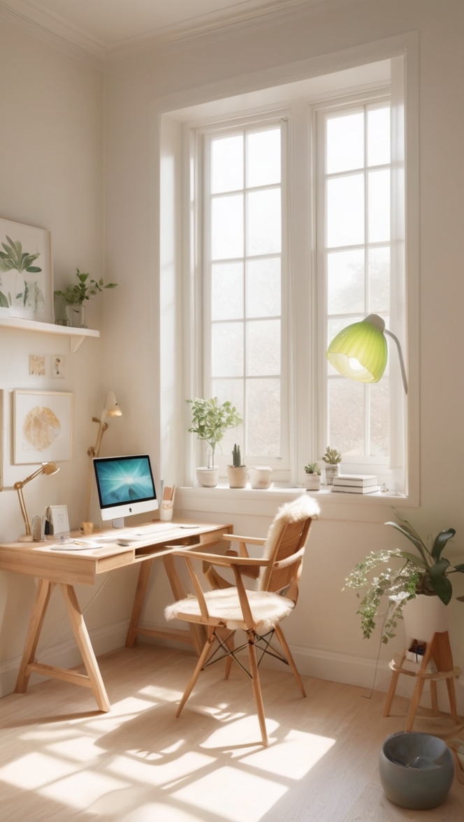 light academia aesthetic, home office decor, vintage desk lamp, classic library design, elegant writing desk