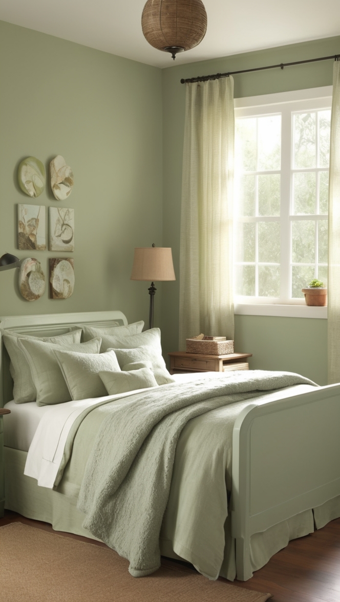 sage green bedroom decor, sage green bedroom walls, sage green bedding, sage green bedroom furniture, sage green bedroom curtains