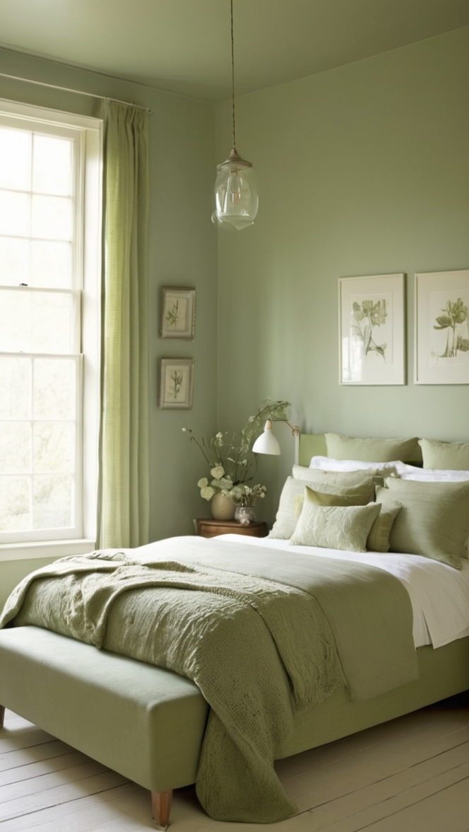 sage green bedroom decor, sage green bedroom walls, sage green bedding, sage green bedroom furniture, sage green bedroom curtains