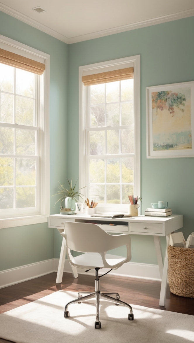 home office decor, stylish workspace, minimalist office design, chic office space, modern home office