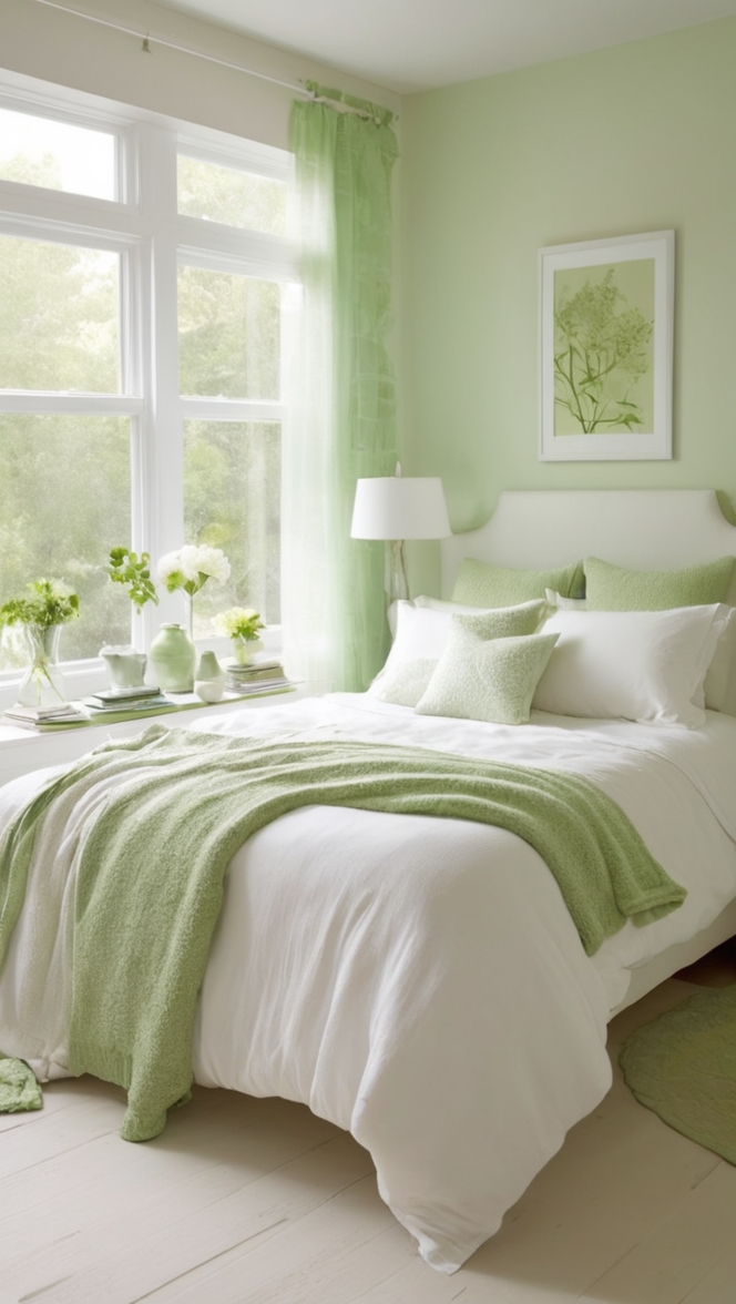 green and white bedroom decor, white and green bedroom ideas, green and white bedroom accessories, white and green bedroom design, white and green bedroom furniture