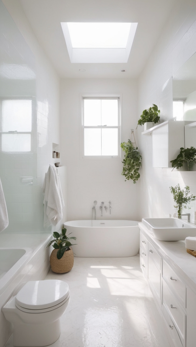 white bathroom design, luxury bathroom ideas, elegant bathroom decor, modern bathroom styles, chic bathroom renovation