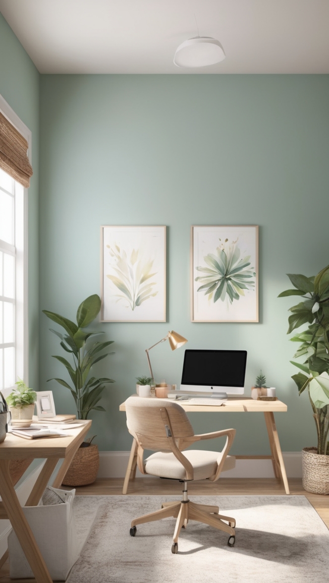 work from home setup, home office design, cozy home workspace, stylish office decor, remote work environment