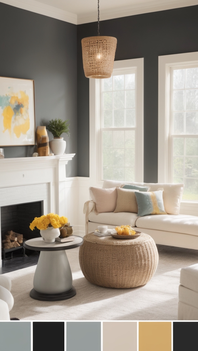 black paint, black color scheme, black color trends, black interior design, black color trends