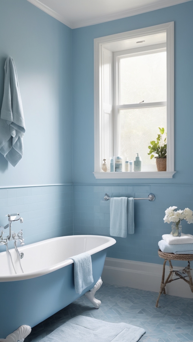 blue bathroom decor, luxury blue bathroom, elegant blue bathroom, modern blue bathroom, stylish blue bathroom