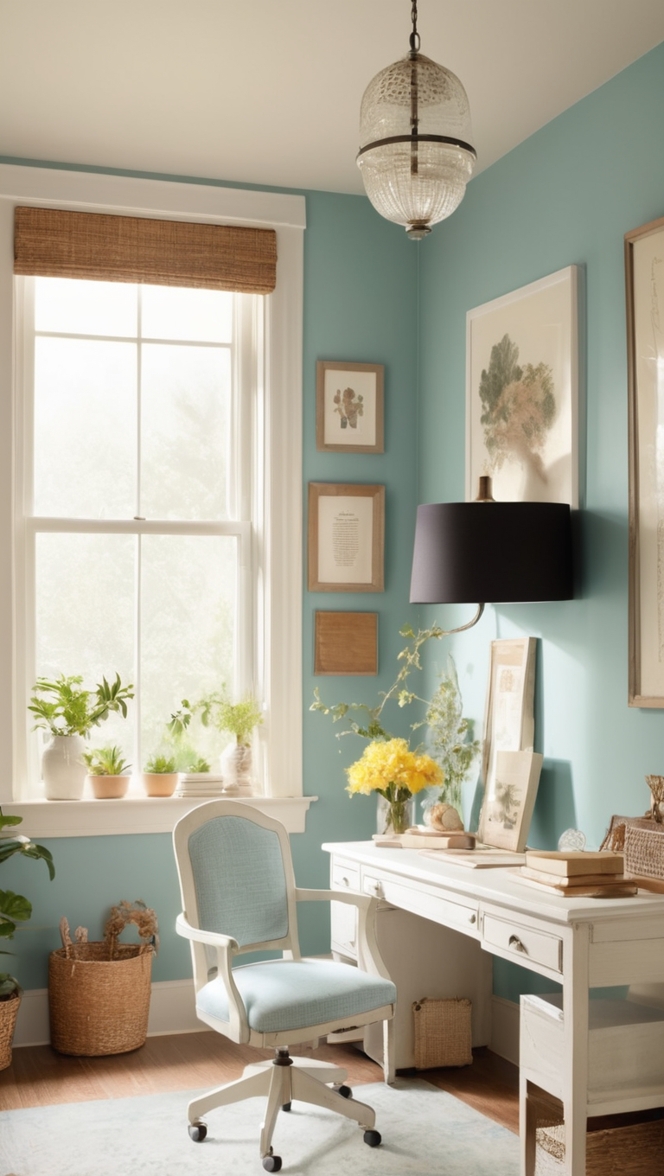 home office decor, vintage office furniture, aesthetic workspace, rustic home office, antique desk