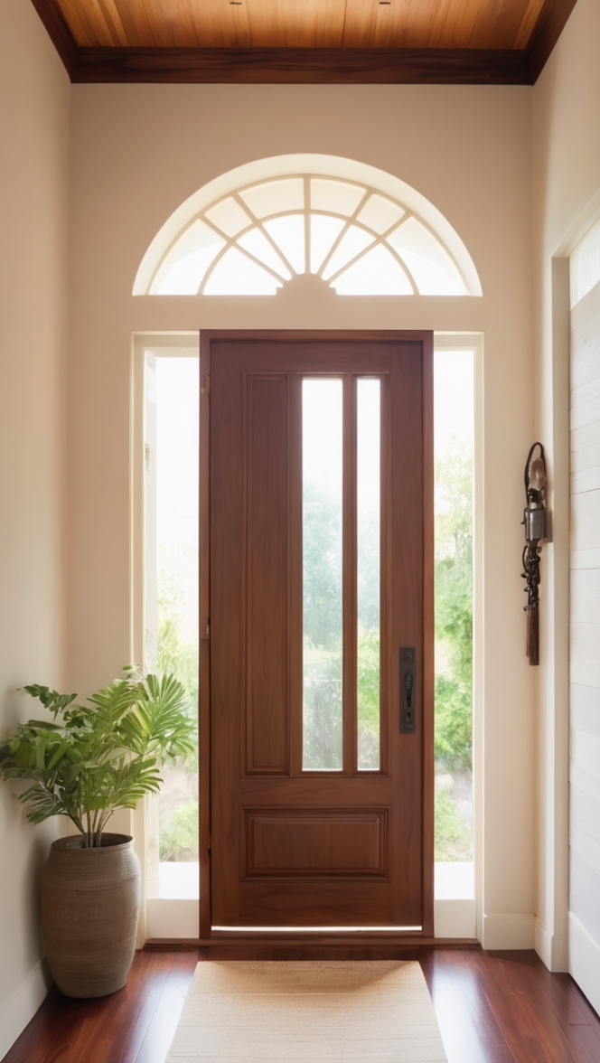 Wooden front door design, Modern wood door, Contemporary entrance door, Custom solid wood door, Traditional wooden entryway