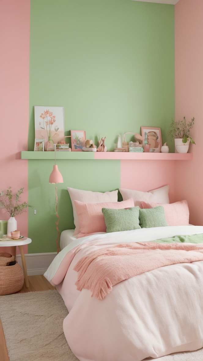 pink and green bedroom decor, pink and green bedroom ideas, pink and green bedroom design, pink and green bedroom accessories, pink and green bedroom inspiration