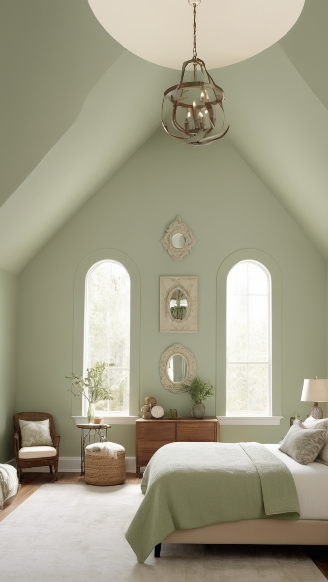 beige green bedroom decor, beige green color scheme, sage green bedroom ideas, beige green bedding, sage green room design