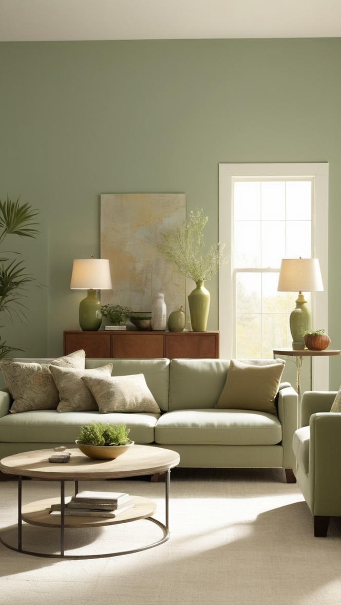 sage green sofa, sage green armchair, sage green home decor, sage green living room, sage green furniture
