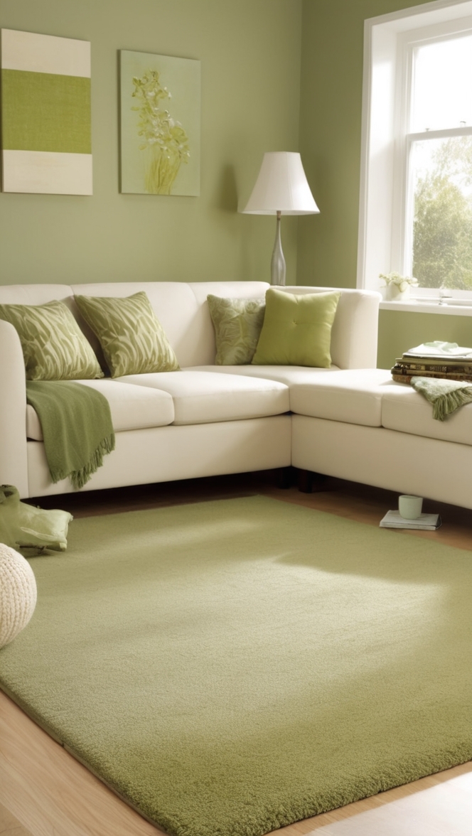 sage green area rug, living room rug, sage green carpet, modern green rug, contemporary green rug