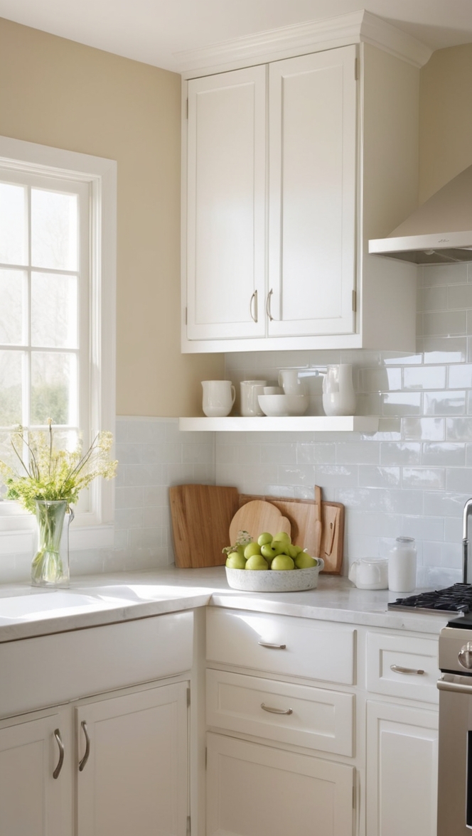 white tile backsplash, white kitchen tile, subway tile backsplash, kitchen backsplash ideas, white backsplash ideas